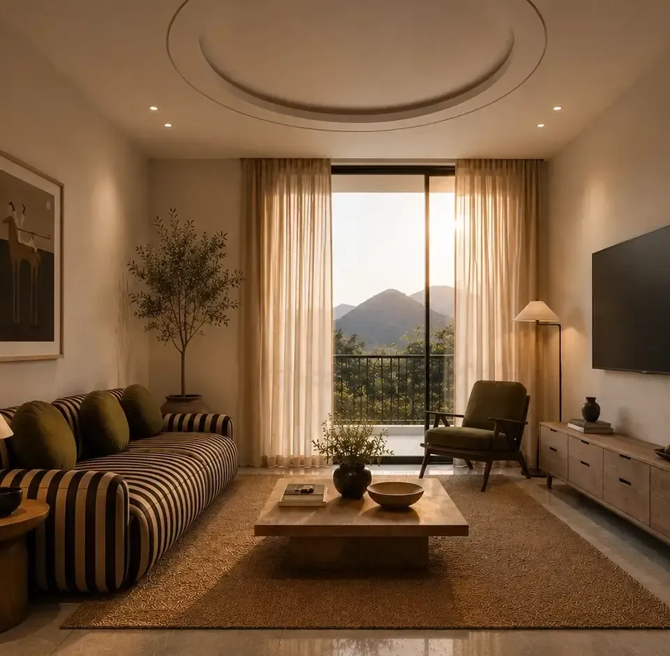 The 1 BHK Apartment open-plan studio