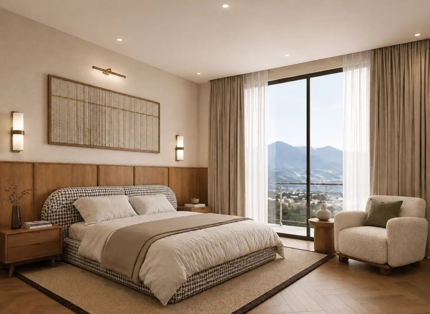 A 3 BHK Apartment bedroom