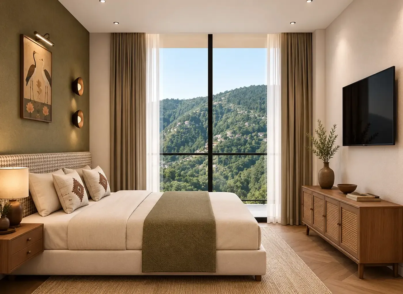 The 1 BHK Apartment bedroom, second view