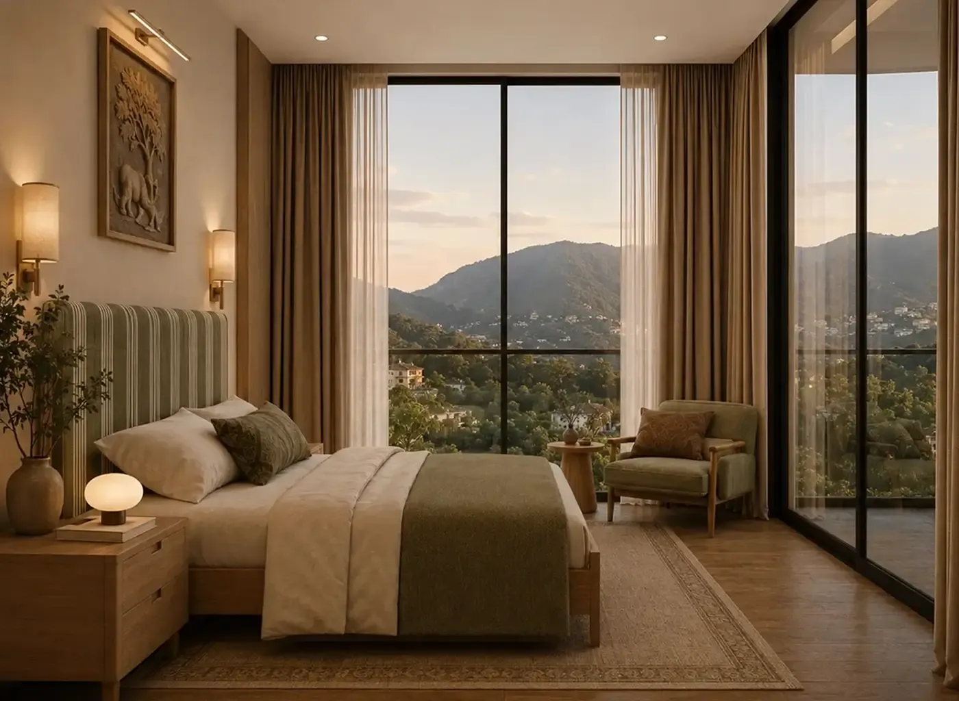 A 3 BHK Apartment bedroom, type 2