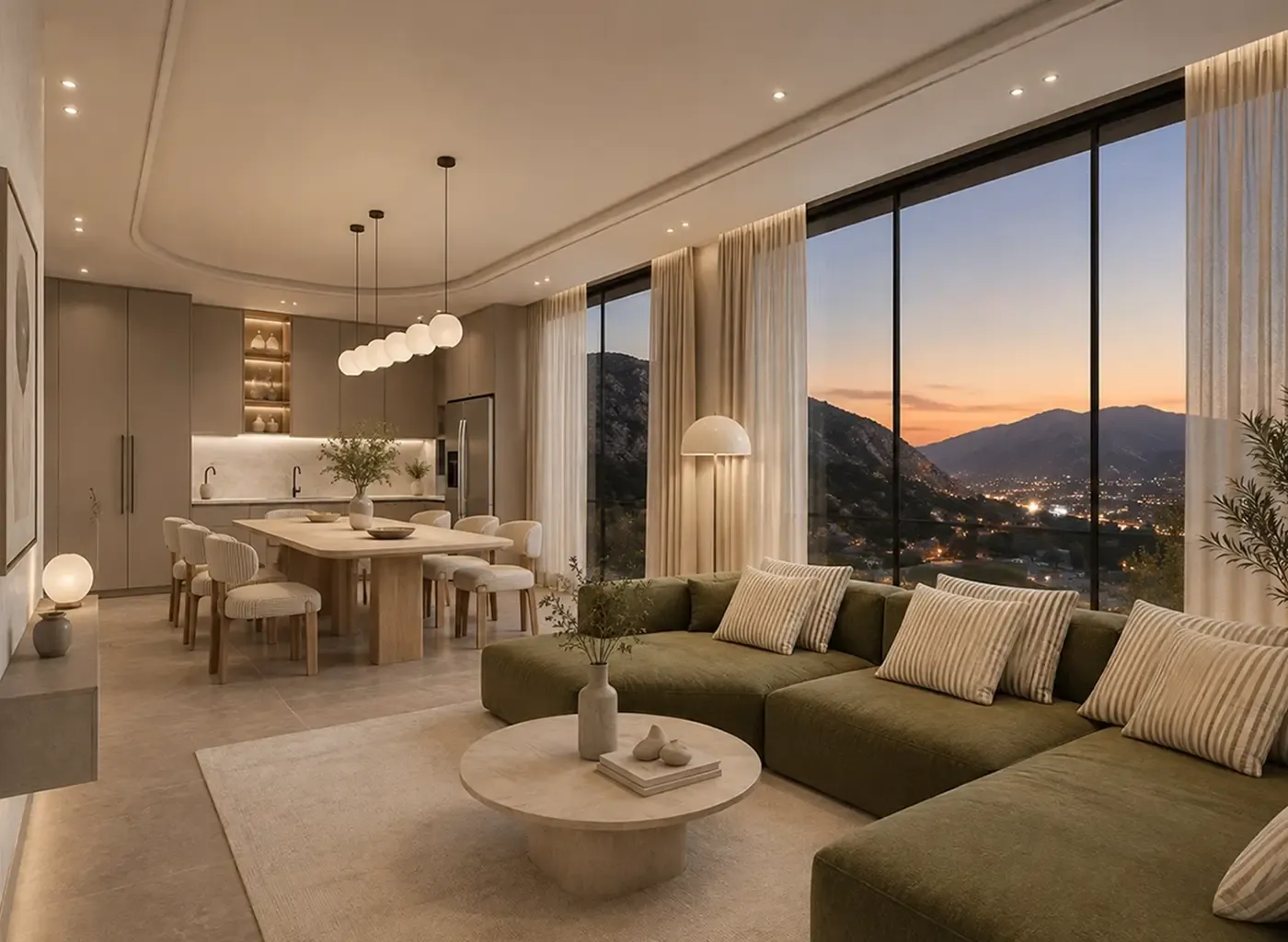 The 2 BHK Apartment living room, type 2