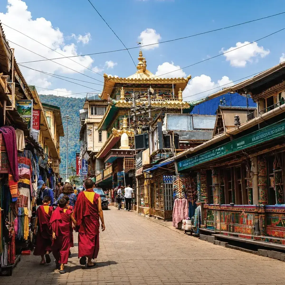 Tibetan market street in McLeod Ganj