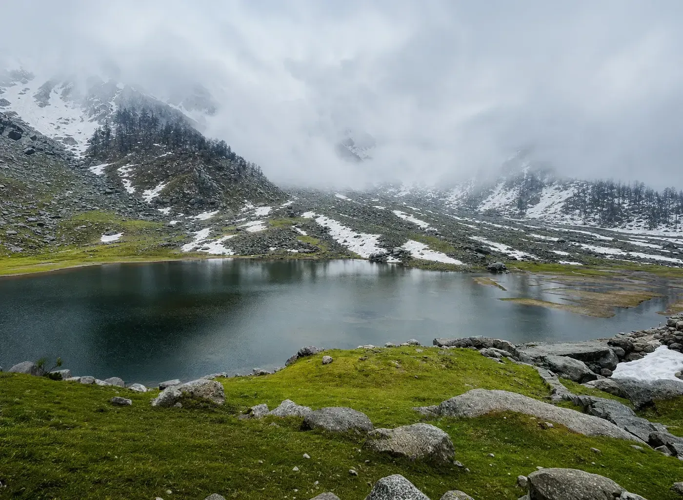 Kareri Lake meadow high in the Dhauladhars