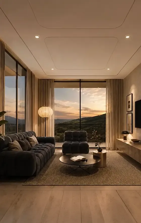 3 BHK residence with wrap-around balcony