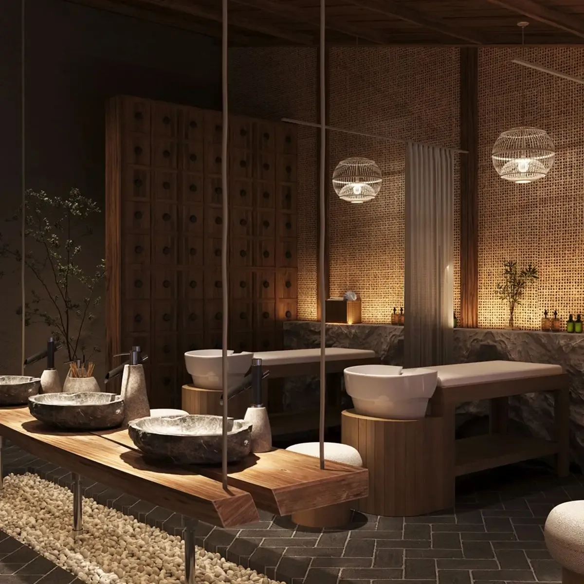 A spa treatment room